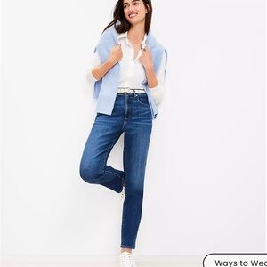 Pre-loved LOFT High Slim Jeans in Dark Wash